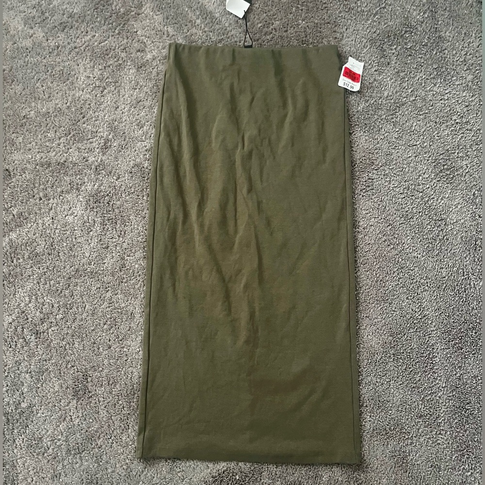Olive Green Women's maxi skirt nwt